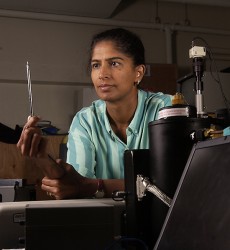 Anita at work in her lab