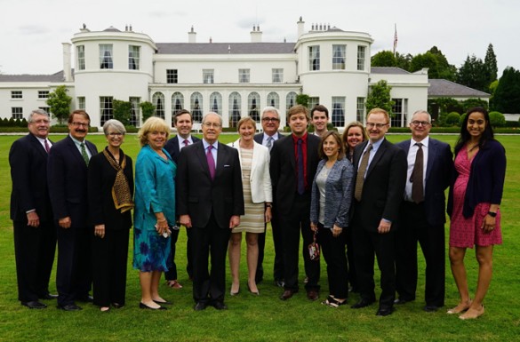 Members of Vanderbilt’s cochlear implant program at Deerfield Residence, the official residence in Dublin of U.S. Ambassador to Ireland Kevin O’Malley.