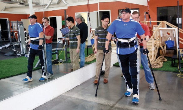A prototype of the Indego exoskeleton developed at Vanderbilt's Center for Intelligent Mechatronics.