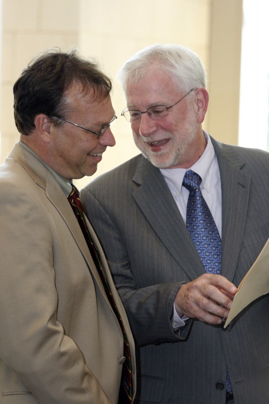 McCarty works closely with Jeff Balser, M.D., Ph.D., vice chancellor for Health Affairs. (photo by Steve Green)