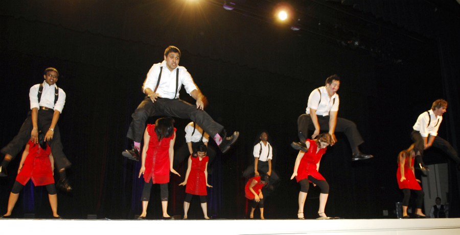 First-year students take their performance to new heights. (photo by Anne Rayner)