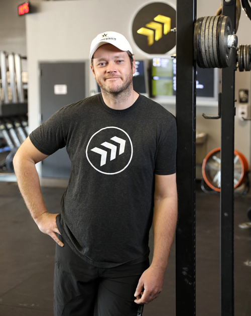 Owen Canavan is back to working out at the gym where he was injured four years ago. (photo by Erin O. Smith)
