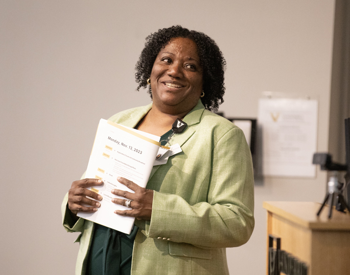 Mamie Williams, PhD, MPH, APRN, was among the speakers at the academy. (photo by Erin O. Smith)