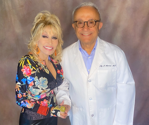 Dolly Parton and longtime friend, Naji Abumrad, MD. (photo Courtesy of Dolly Parton)