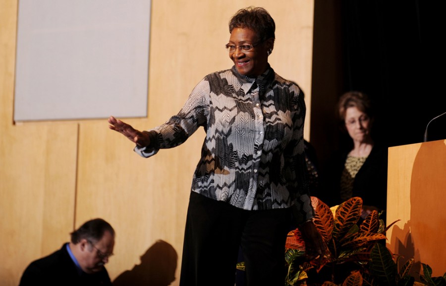 Gladys Smith is among those recognized for 40 years of service. (photo by Joe Howell)
