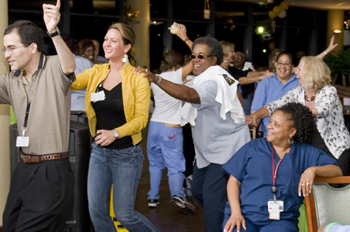 The Conga Line was up and running strong at this year’s Night Owl Howl. (photo by Joe Howell)