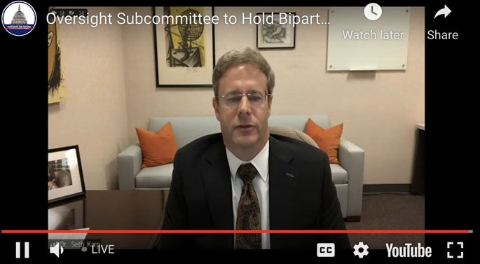 Seth Karp, MD, spoke virtually with the House Oversight and Reform Committee about efforts to increase the nation’s supply of donated organs for transplantation.