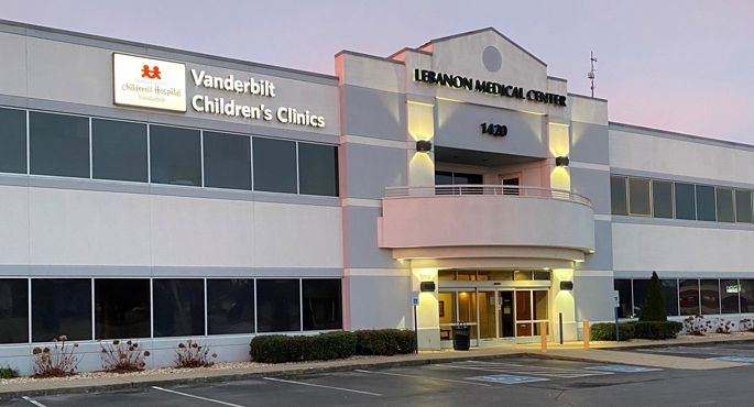 The new Vanderbilt Children's Primary Care Lebanon is located at 1420 West Baddour Parkway, Suite 210.