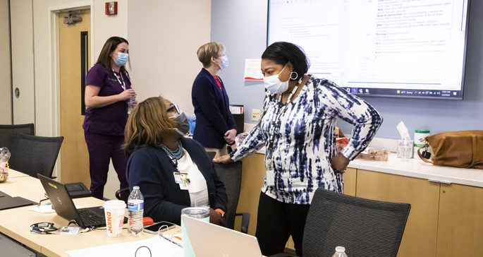VUMC Nursing recently conducted a mock site visit to prepare for the arrival of appraisers as part of the Fourth Magnet Designation process.