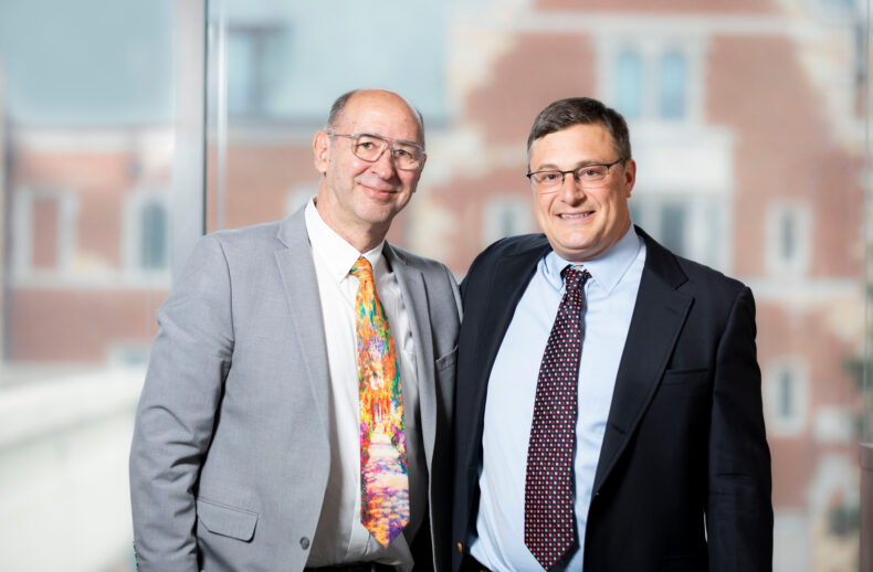 From left, Simon Mallal, MBBS, and John Koethe, MD, MSCI. (photo by Susan Urmy)