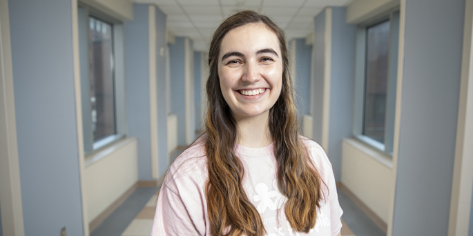 Hannah Pinson, RN, was excited to take advantage of VUMC’s new nursing loan repayment benefit in the early phase of her career.