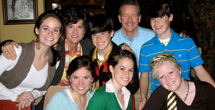 When half of their six children were diagnosed with what was then believed to be Type 1 diabetes, David and Ellen Pursell decided their family would participate in research related to the health condition. This family photo from several years ago includes, seated, from left, Peggy, Ramsey and Chrissy. Standing, from left, are Vaughan, Ellen, Martin, David and Parker.