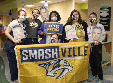 On Feb. 24, the official retirement Predators ceremony date, Children’s Hospital also declared the day “Pekka Pride Day,” and employees dressed in their favorite Preds gear.