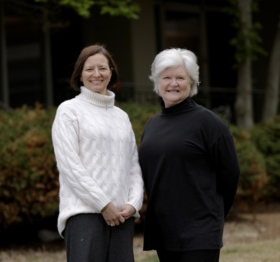 New executive director of Vanderbilt Health and Wellness Lori Rolando, MD, MPH, left, with Mary Yarbrough, MD, MPH, who had served as executive director of the program since 1994.