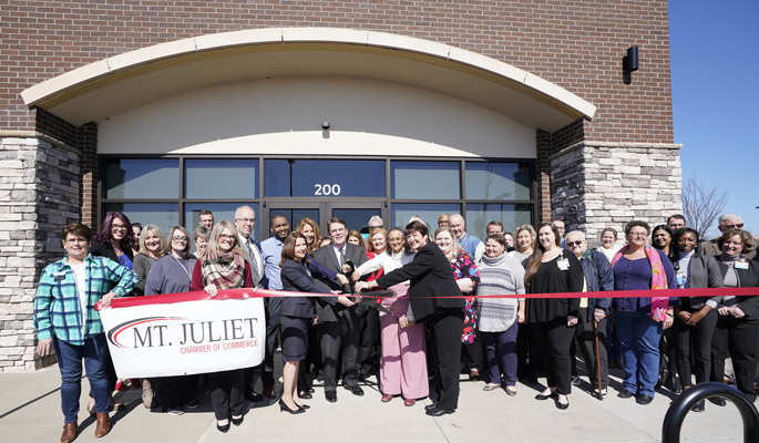 Officials with Vanderbilt Health and the Mt. Juliet Chamber of Commerce cut the ribbon last week to celebrate the opening of the new Mt. Juliet Walk-in and Primary Care clinics, located at 64 Belinda Parkway. The walk-in clinic opened Feb. 22, and the primary care clinic will begin seeing patients April 20.