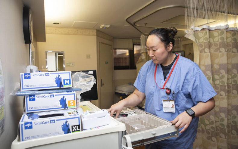 SMART rotator Sharon Choi, LPN, in the Post Anesthesia Care Unit. 