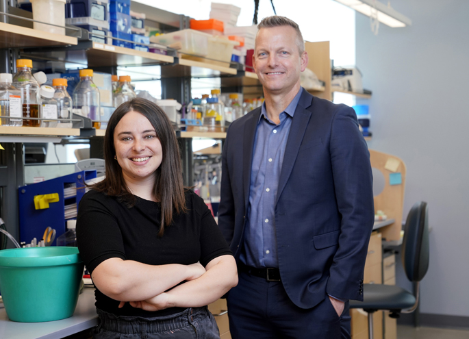 Erin Green, PhD, Eric Skaar, PhD, MPH, and colleagues are studying how a certain bacterial pathogen can survive on hospital surfaces for months with no water.