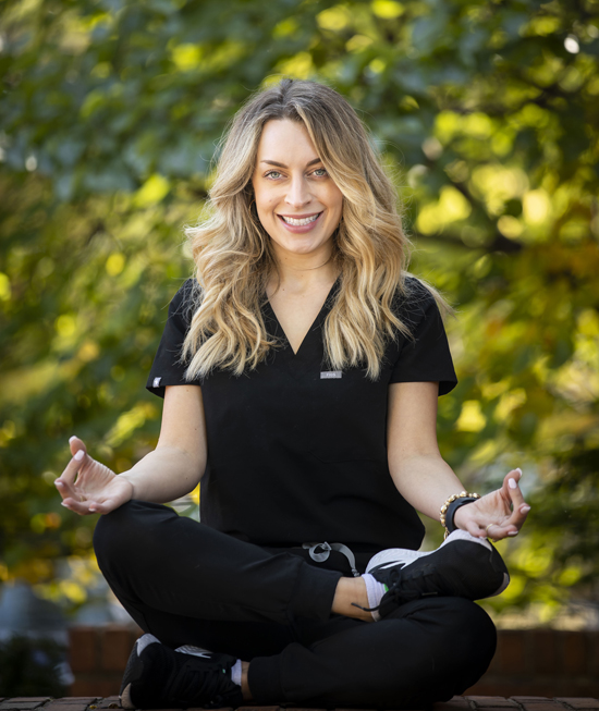 After two months of holding the yoga sessions at Vanderbilt Psychiatric Hospital, Julie Stavas, RN, is already seeing the benefit in her participants.