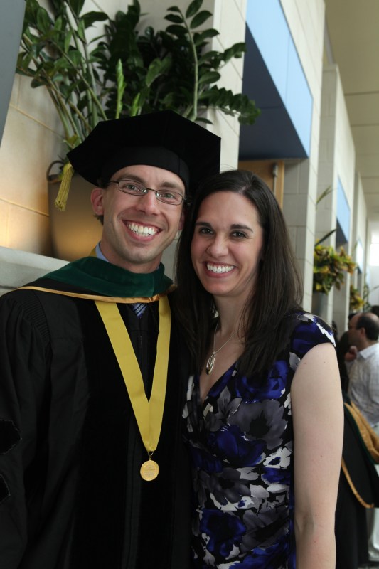 School of Medicine Founder’s Medalist Daniel Koehler and his wife, Susan. (photo by Anne Rayner)