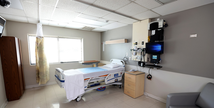 The four-bed epilepsy monitoring unit performs EEG-video monitoring, allowing neurologists to record seizures in order to determine the best treatment options. (photo by Donn Jones)