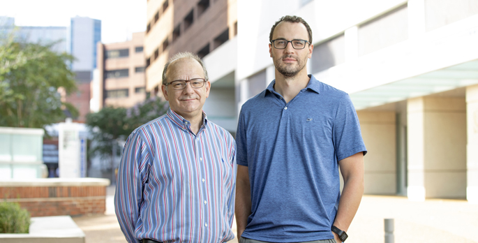 Luc Van Kaer, PhD, left, Luke Postoak and colleagues have identified a protein that is key to the “education” of immature T cells in the thymus.
