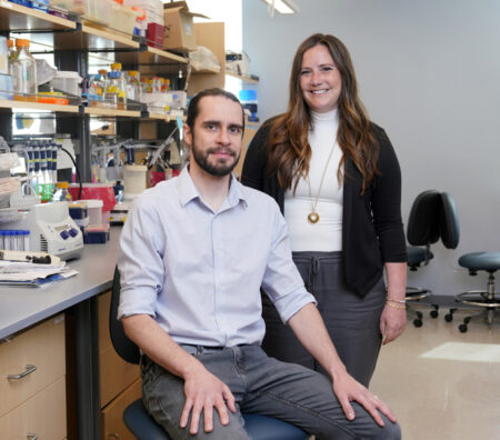 Andy Weiss, PhD, Caitlin Murdoch, PhD, and colleagues have characterized the first zinc metallochaperone: a protein that puts zinc into other “client” proteins.