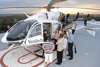 Sunrise tours of LifeFlight’s helicopters and facilities were also part of Employee Celebration Month. (photo by Neil Brake)