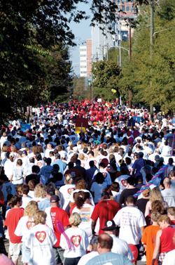 Natchez Trace was filled with approximately 10,000 people at the start of this year's Heart Walk. Dana Johnson
