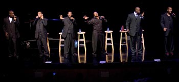 Grammy-winning R&B group Take 6 thrilled the Langford Auditorium audience at last Friday night’s concert. (photo by Susan Urmy)