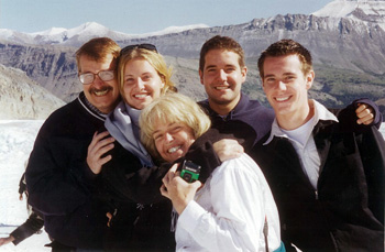 Roland Eavey, M.D., left, and his wife, Sheila Desmond, M.D., center, with their children, from left, Liz, Roland and Ryan on a recent family vacation in British Columbia.