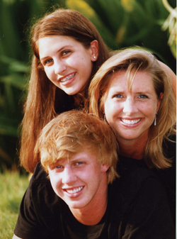 Family ties — Lyons with her children Daniel, 18, and Mary Kate, 15.