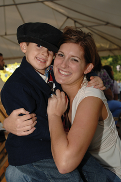 Beth Luca and her son Bradley, 6, were all smiles.
Photo by Anne Rayner