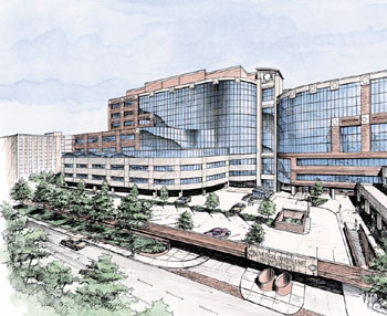An artist’s rendering of the Bill Wilkerson Center.