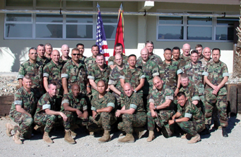  Nadeau (first on the right in the third row) and the 3rd Battalion, 23rd Marines regiment. 