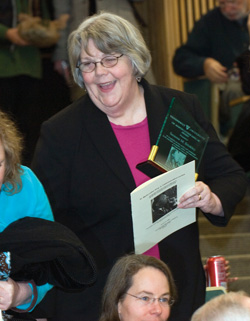 At the lecture, Susanne Brinkley was presented with the first Martin Luther King Jr. Award. (photo by Neil Brake)