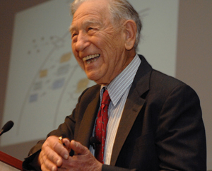 Stanley Cohen, Ph.D., was awarded the Nobel Prize in Medicine in 1986. (photo by Dana Johnson)