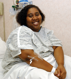Connita Ransom was one of the first patients to undergo the new gastric banding surgery for weight loss.
photo by Anne Rayner