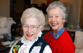 Nancy Fawn Wilkerson Diehl and Jane Wilkerson Yount remember “a wonderful brother” who enjoyed pulling pranks. (photo by Dana Johnson)