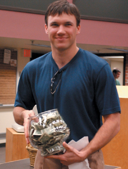 James Sieradzki, the last name to be called, won the fishbowl of money. Sieradzki matched at Northwestern.