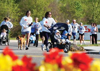 Runners and walkers throughout Middle Tennessee participated in the Purity Moosic City 5K Dairy Dash on Saturday at Metro Center. Hundreds of people attended the event to raise money for Vanderbilt Children’s Hospital.(photo by Tim Gilfilen)