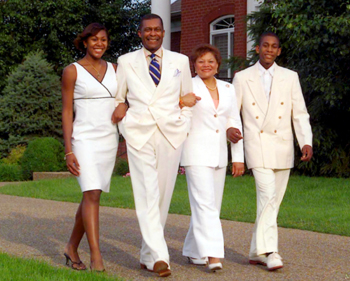 From left, Crystal, André Sr., Doreatha, and André Jr.  Photo by Micael Renee 