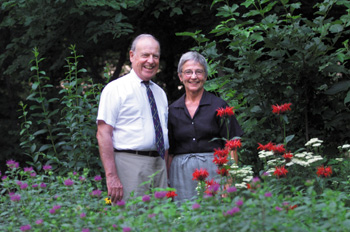 O’Neill and wife Susan have been married 42 years and share a love of gardening. (photo by Dana Johnson)