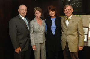 From left, Harry Jacobson, M.D., Colleen Conway-Welch, Ph.D., Carol Etherington, M.S.N. and Chancellor Gordon Gee.
(photo by Anne Rayner)