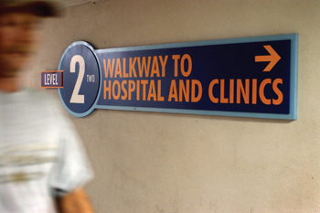 VUMC’s new ‘way-finding’ system is a comprehensive, integrated system of signs, design elements and visual clues to help patients and visitors make their way around the Medical Center’s growing campus.
photo by Dana Johnson