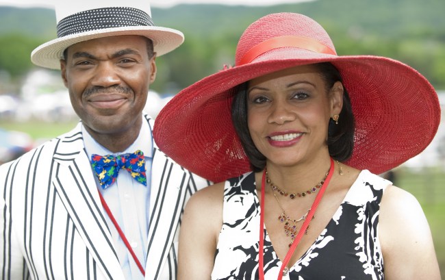 Kevin Churchwell, M.D., and his wife, Gloria, take in the day. (photo by Joe Howell)