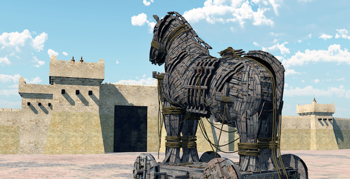 drawing of trojan horse